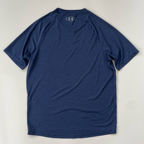 Under Armor Men's Blue The Tech Tee V neck Short Sleeve Work out Size Small - Picture 3 of 9